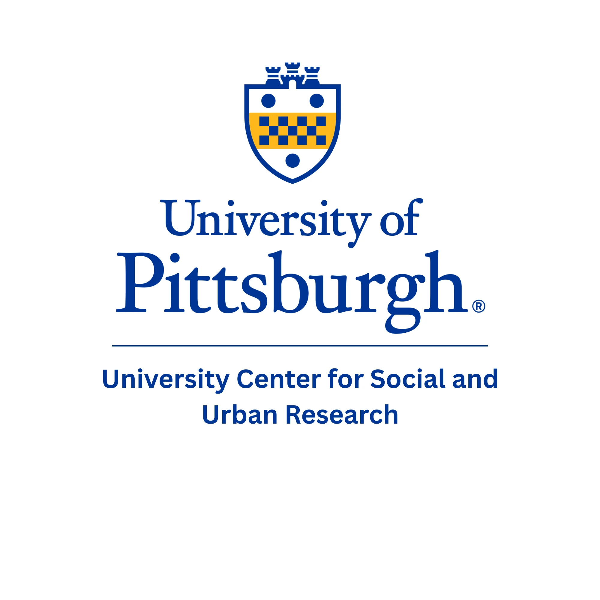 University of Pittsburgh logo above the text "University Center for Social and Urban Research" on a white background.