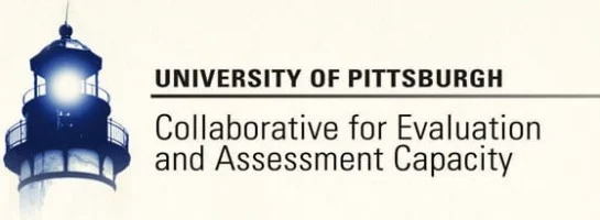 Logo for the University of Pittsburgh’s Collaborative for Evaluation and Assessment Capacity, featuring a lighthouse on the left.